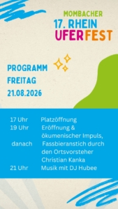 Rheinuferfest 2026 Programm Freitag