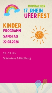 Rheinuferfest 2026 Programm Samstag Kinderprogramm