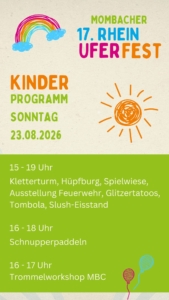 Rheinuferfest 2026 Programm Sonntag Kinderprogramm